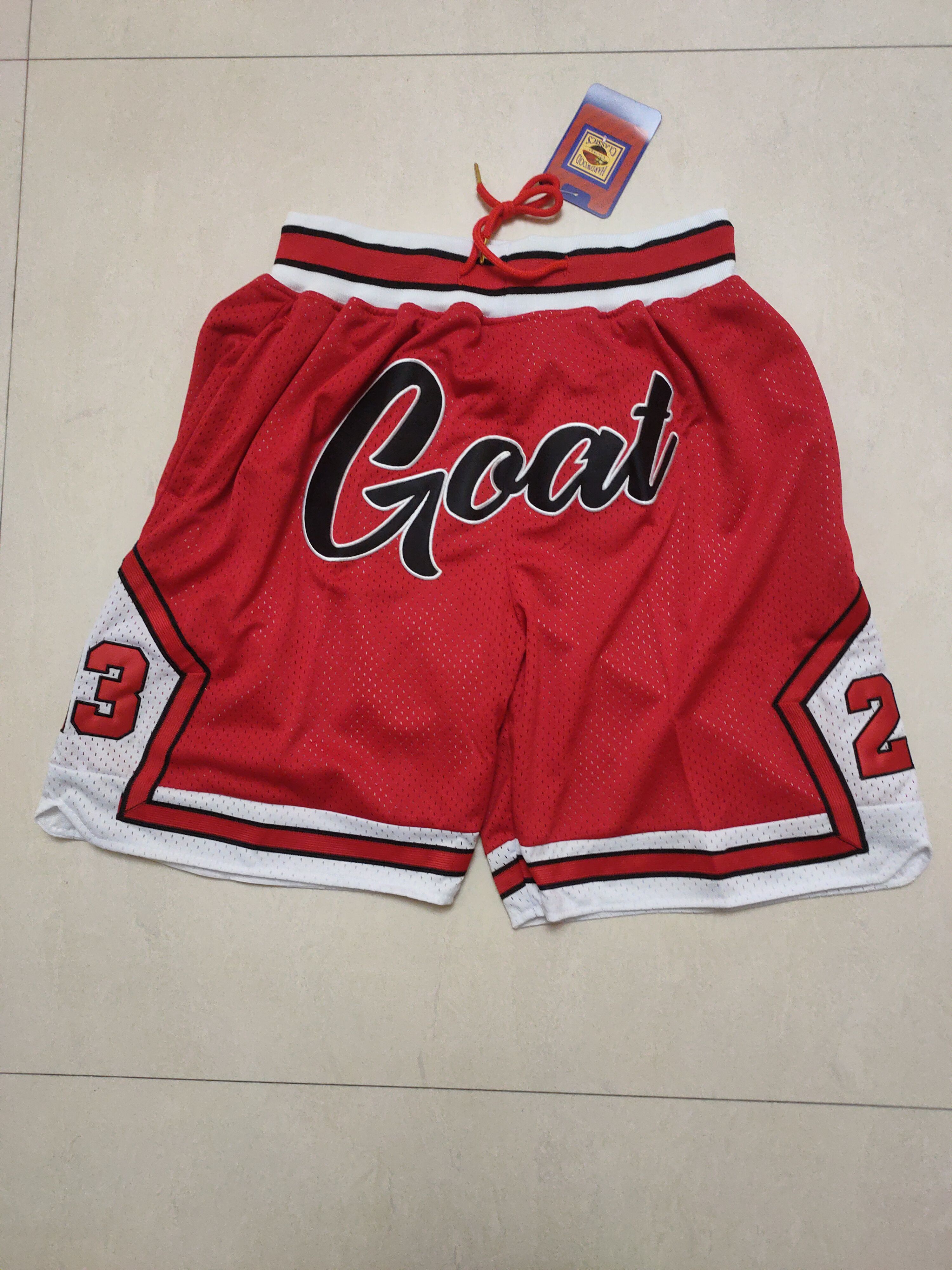 Men NBA Chicago Bulls Red Shorts 20230218-0